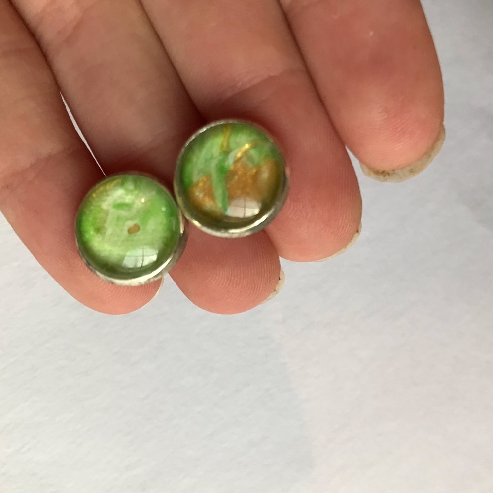 Free with purchase liquid acrylic stud earrings